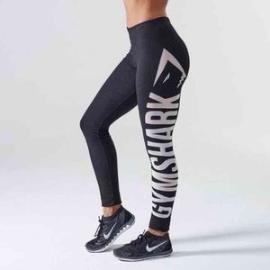 Gymshark burnout leggings - black/light grey